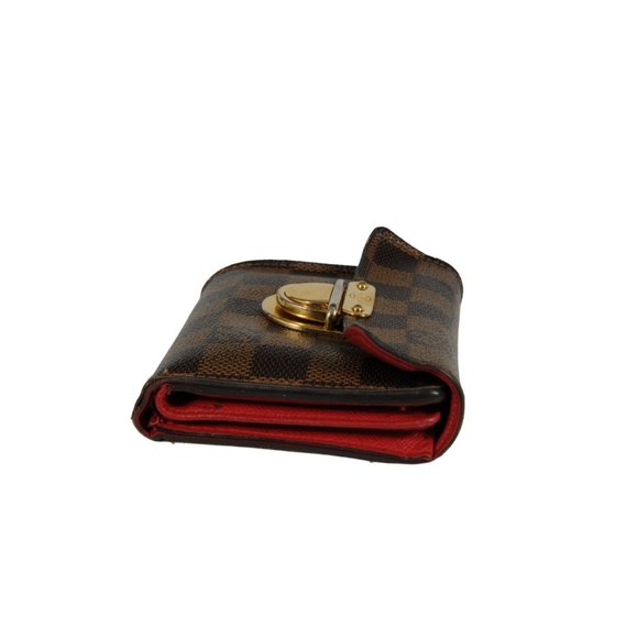 Louis Vuitton Womens Portefeuille Trifold Long Wallet LV Damier Ebene Brown Tan - Picture 6 of 11